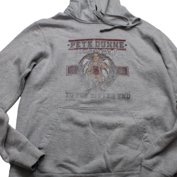 WWE Pete Dunne Bruiserweight Distressed Faded Hoodie Sweatshirt MED Wrestling - Picture 1 of 7